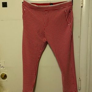 Hue Red and White Checkered Leggings